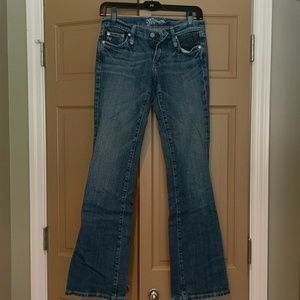 Miss Me weathered blue jeans